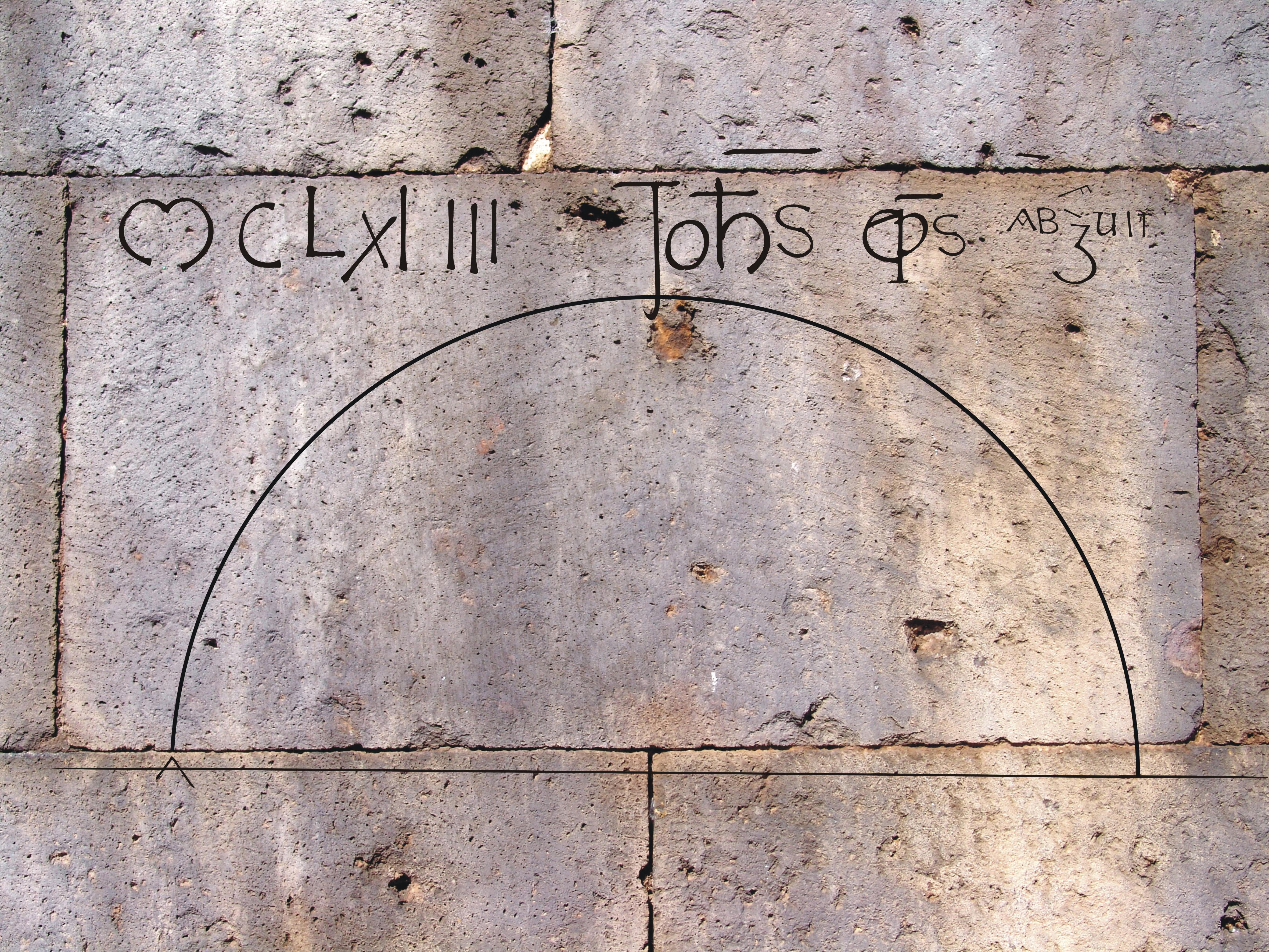 Epigrafe consacratoria della chiesa di S. Antioco di Bisarcio (1164)